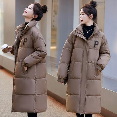 Neuer verdickter Rollkragen Baumwollgepolsterte Kleidung Damen Winter Lang Brot Kleidung Locker Knielang Baumwollkleidung Jacke