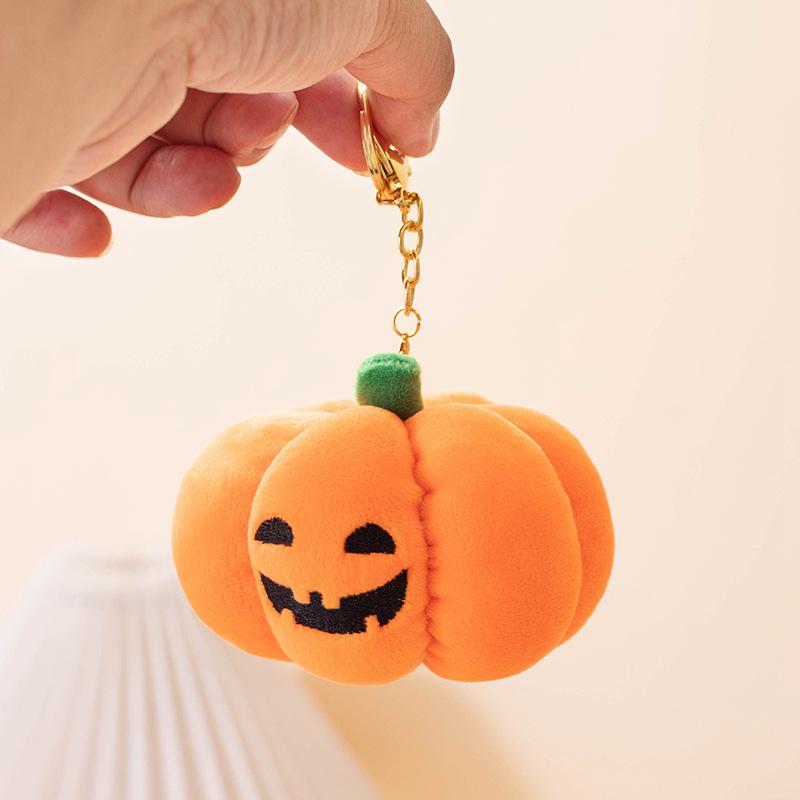 Luminous Halloween Pumpkin Plush Keychain Doll Ornament