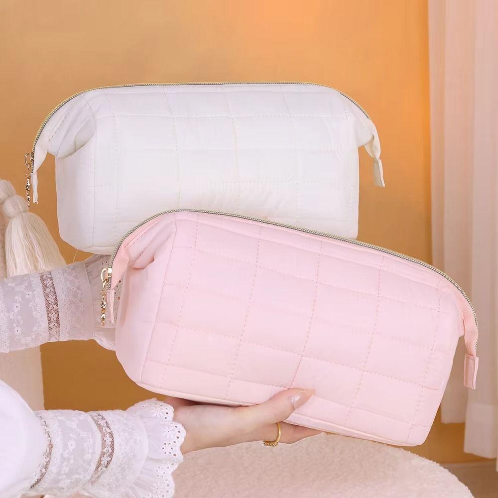 Solid Color Cosmetic Storage Bag Large Capacity Travel Toiletry Bag Sundries Organizer  Outdoor