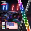 KEMIMOTO 2ft UTV ATV Spiral LED Whip Lights Remote Control Compatible with Polaris RZR for Can-Am Maverick X3 for Sportsman