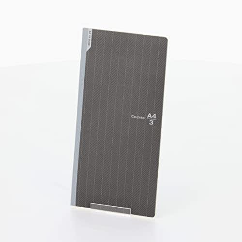 PLUS Plus Note Memo Pad Ka.Crie A4 x 1/3 NS Series Graph 3 Books Black 77762 x 3