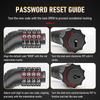 High-Security 4-Digit Bike Lock - Reinforced Steel Cable for Bikes/Scooters/Motorcycles - Easy-to-Remember Combination 4
