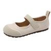 With skirt little white shoes women's summer breathable Velcro sports sandals flat cloud puffs Mary Jane single shoes