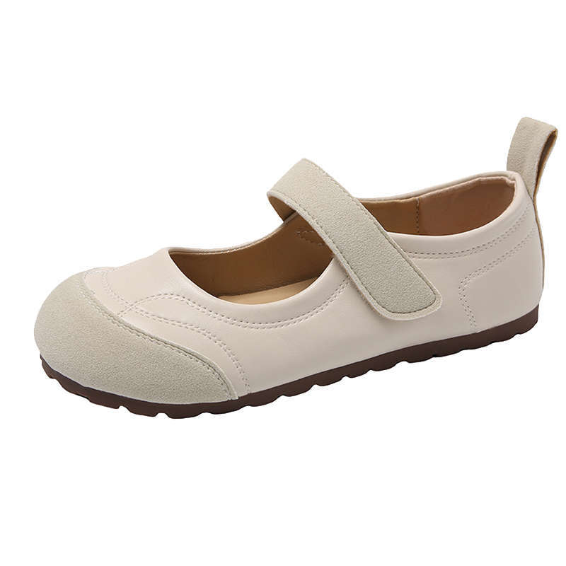With skirt little white shoes women's summer breathable Velcro sports sandals flat cloud puffs Mary Jane single shoes