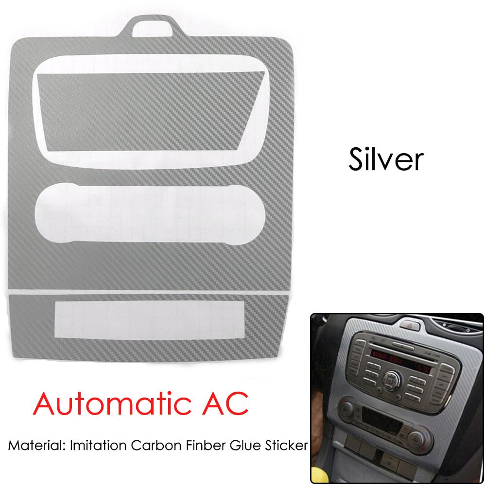 3D carbon fiber sticker Central control Panel decoration trim for Ford focus mk2 2009-2016 auto accessories
