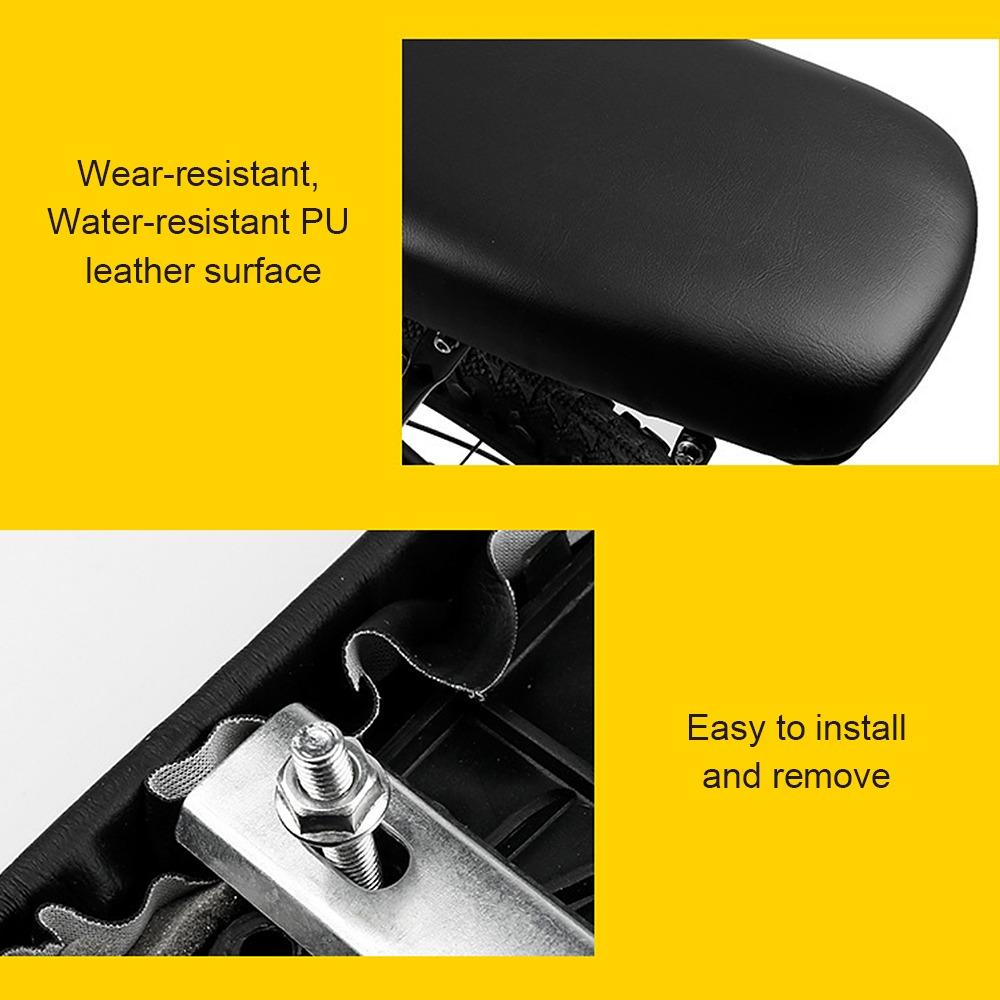 Thickened Bike Rear Seat PU Leather Bicycle Rear Seat Portable Bicycle Back Seat  Comfortable Rides