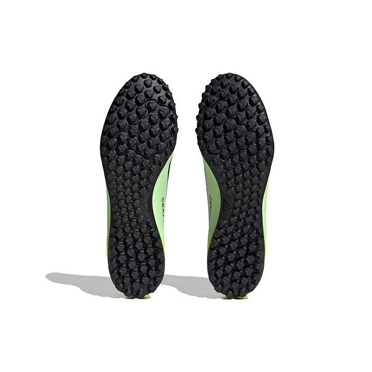 Adidas X Crazyfast.4 TF Turf PU Synthetic Leather Soccer Shoes Unisex Black White Green IE1583