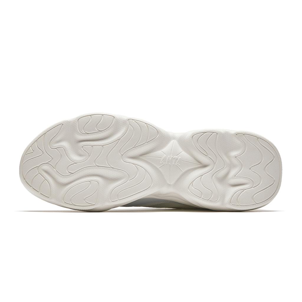 Anta Puffy Star Abrasion Resistant Lightweight Breathable Casual Shoes Men's White Gray Yellow 912628829-3