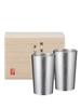 Osakasuzuki Tumbler Pair Set, Nature Small, Made of Tin, Japanese-made, Perfect for Sake, Shochu, or Whiskey, Gift Box Included, Ideal for Weddings, F