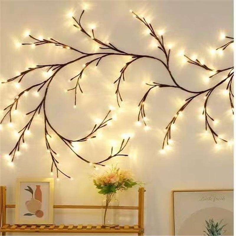 Colorful LED Branch Vine String Lights - Wall Decor for Living Room, Bedroom & Christmas Atmosphere