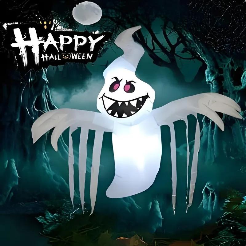 1.5M Halloween Inflatable Toys Ghost Outdoor Holiday Decor Courtyard Prop Built-in LED Lights Ornament Party Inflatable Model