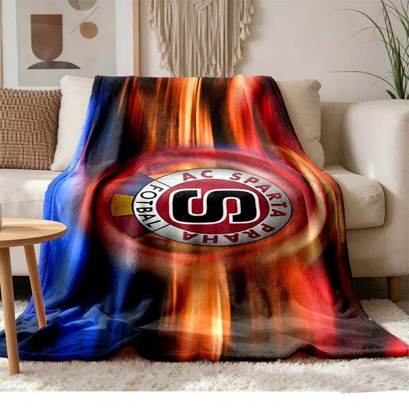 AC Sparta Praha Soft and comfortable flannel Suitable for sofas living rooms outdoor camping travel and also makes a great anniversary gift