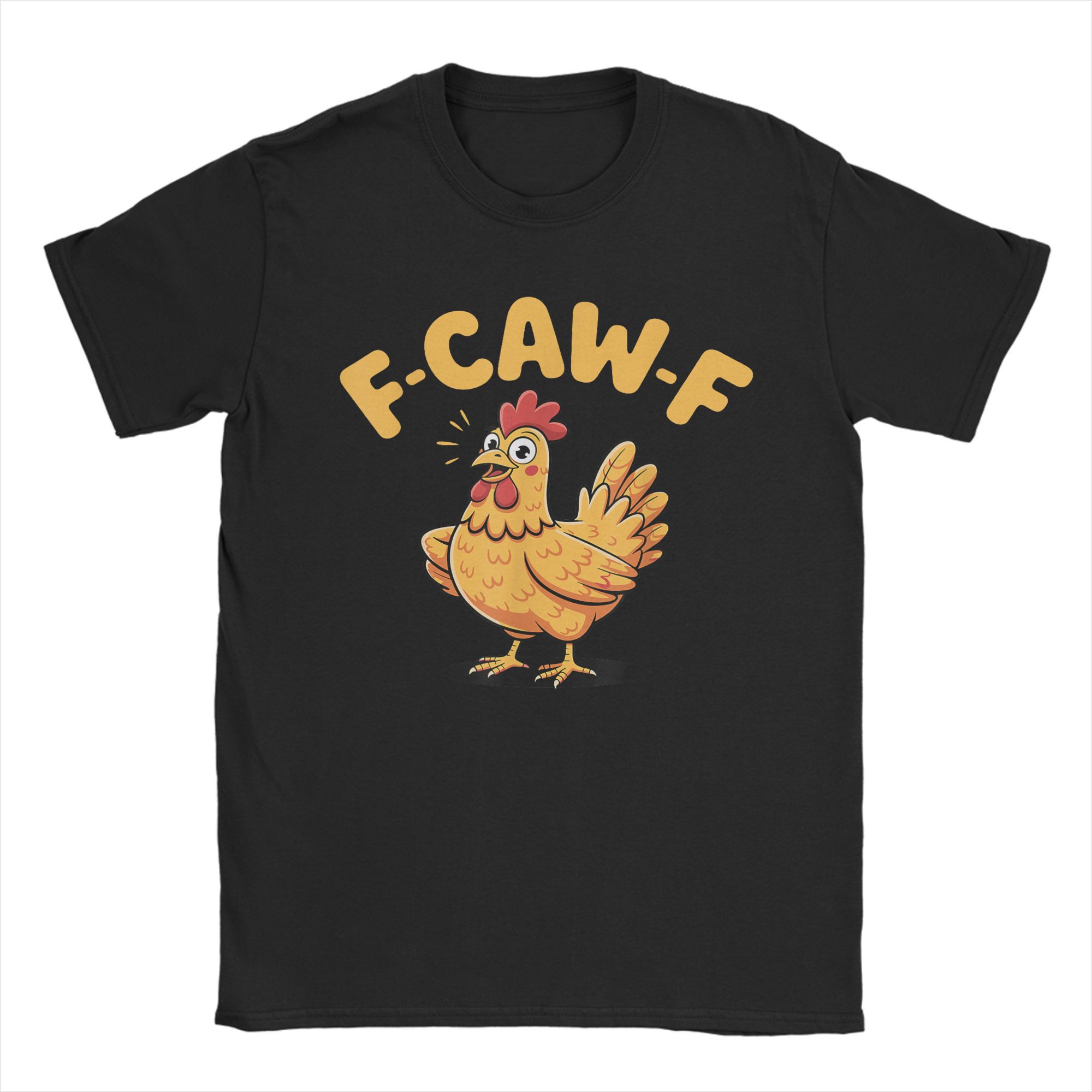 

Men T-Shirt F-Caw-F Funny Chicken FCAWF Meme Funny 100% Cotton Tees Short Sleeve T Shirt Round Neck Clothes Plus Size 4XL
