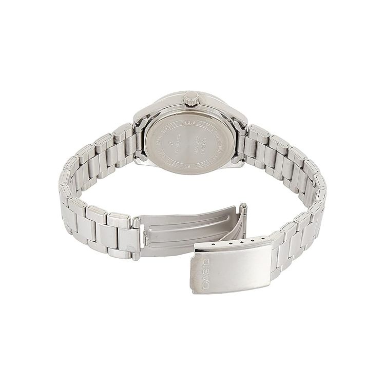 Casio Standard Series Minimalist Versatile White Business Quartz Movement Stainless Steel Strap Watch Women watches Silver LTP-1302D-7BV