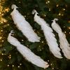 Colorful Artificial Christmas Peafowl Glitter Feather Simulation Peacock  Garden Decoration
