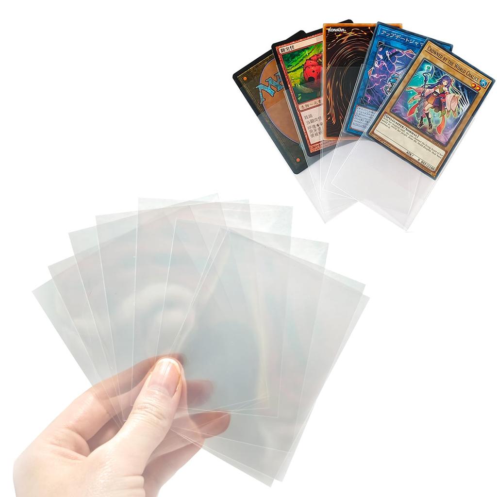 WISSUA Card Sleeves 64 x 89mm Glossy 300 Sleeves Card [For Standard/Regular Cards] PP, (Open-Type Sleeves, 300-Pack)