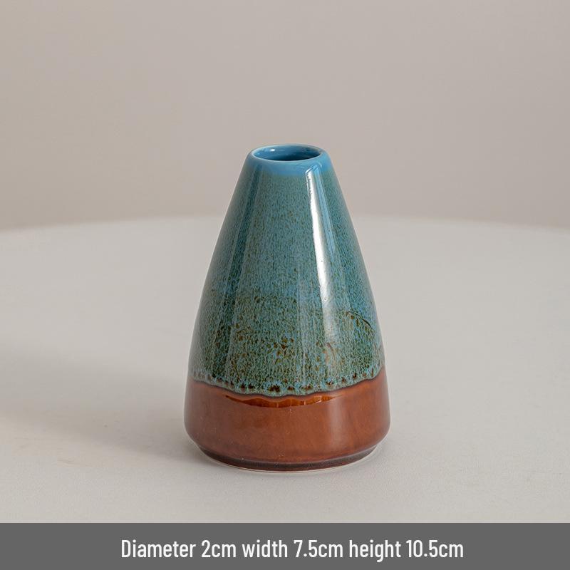 Modern Minimalist Black Ceramic Vase for Home Décor - Small Dried Flower Vase for Living Room