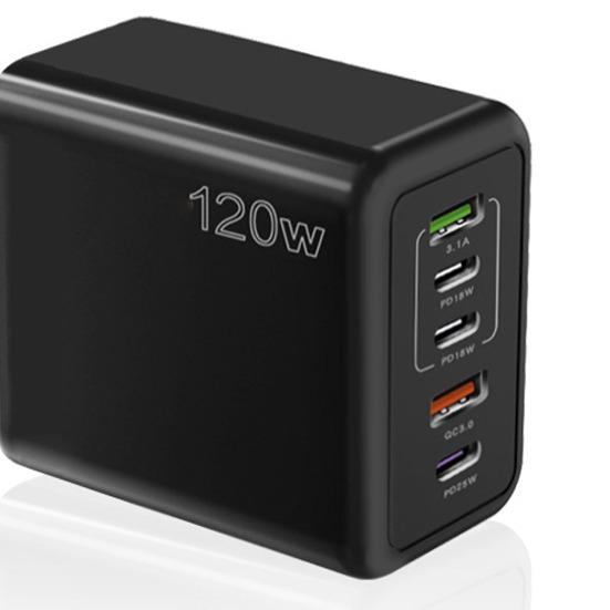Charger 120W Mobile Phone Fast Charging Type-C US Plug PD/USB Multi-Port Safe Efficient Charging High Power Charger