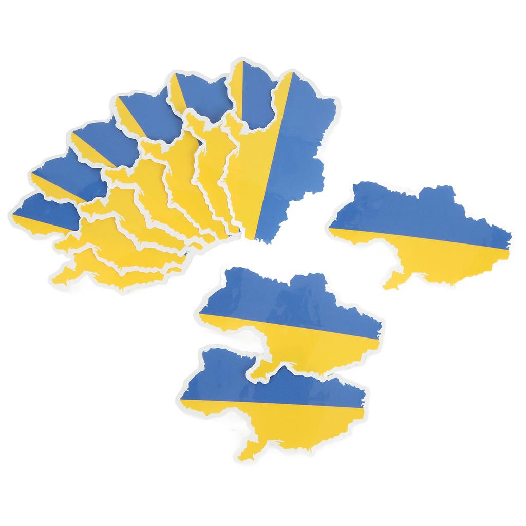 Ukrainian Map Stickers Ukraine Map Flag Decal Sticker for Cars Window Tables Skateboards Laptop Computer