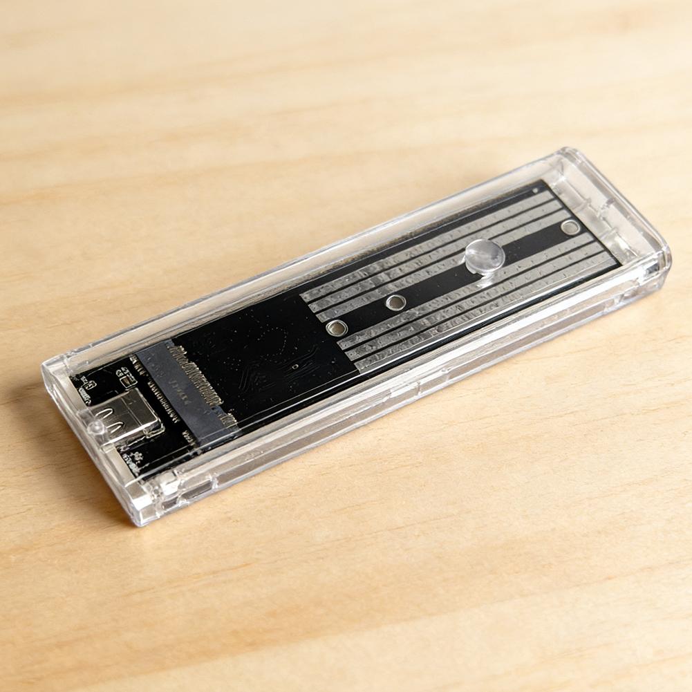 for M.2 for NGFF SATA Type C USB 3.1 Hard Disk Box 10Gbps Transparent External SSD Case Hard Disk Case for 2230 2242 2260 2280