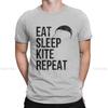 Kitesurf Design Eat Sleep Fashion Tshirts Kitesurfing Kiteboarding Flysurfing Kite Male Harajuku Pure Cotton Tops T Shirt
