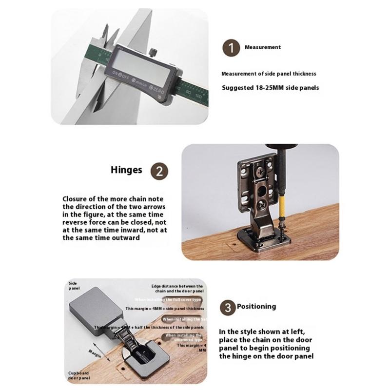 Space Saving Concealed Cabinet Door Hinge Adjustable Tension Mechanism Soft Closing Wardrobe Hinge For Quiet Operation