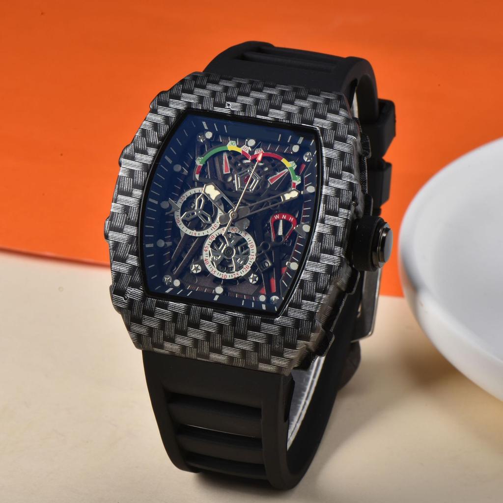 Watch Directly from the Manufacturer's Foreign Trade Model X with the Same Personalized Barrel-shaped Men's Calendar Watch