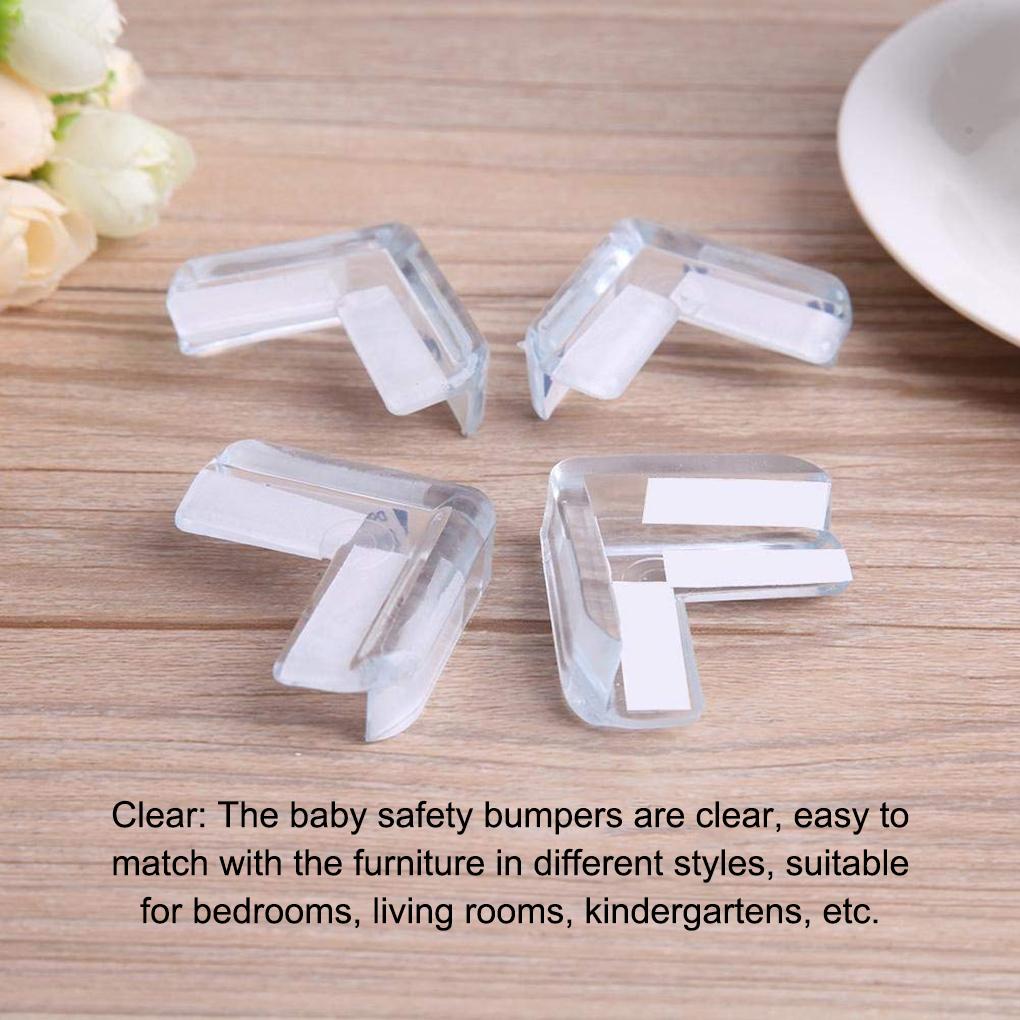 4 Pieces Self-Adhesive PVC Corner Guards Furniture Protector Toilet Window Pads Home Kitchen Children Accessories