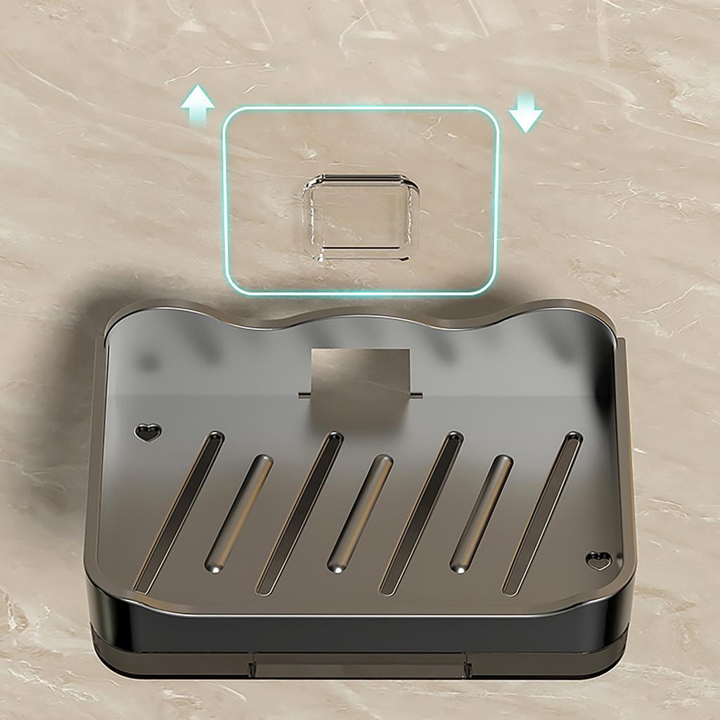 ABS Soap Holder Bathroom Soap Dish With Drain Water Wall Mounted Soap Box Bathroom Accessories