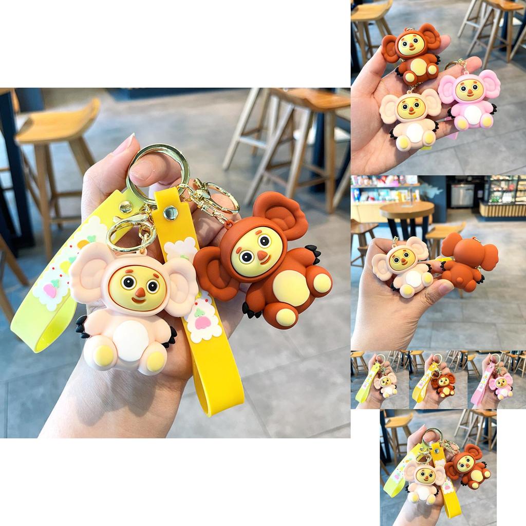 Delightful Cheburashka Keychain Cartoon Resin Monkey Ideal Gift For All Ages
