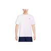 Nike Solid Color Embroidered Casual Sports Short-Sleeve T-Shirt for Men in White