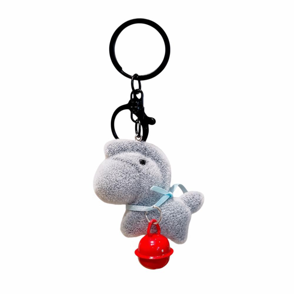 

Flocking Year of the Horse Keychain Cartoon Pony Bag Charm Creative Zodiac Pendant Home чорний
