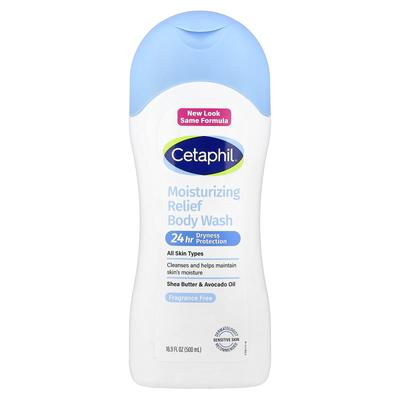 Moisturizing Soothing Body Wash, All Skin Types, Fragrance-Free, 500ml (16.9 Fl Oz)