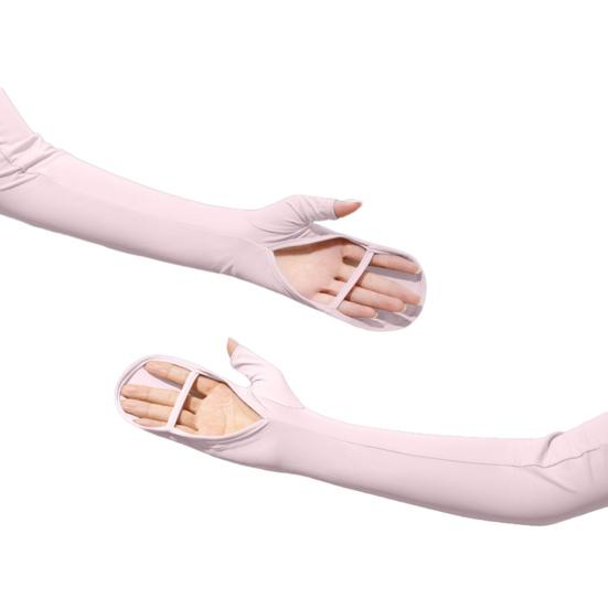 

1 Pair Sun Protection Gloves Breathable Cooling Arm Sleeves UV Protection Long Gloves with Open Palm for Women Driving Cycling Outdoor Sports