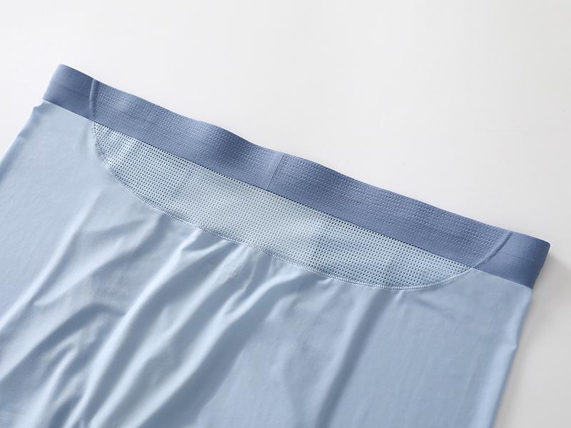 Men's Summer Ice Silk Seamless Briefs - 3-Pack, Breathable Mid-Rise Mesh Underwear