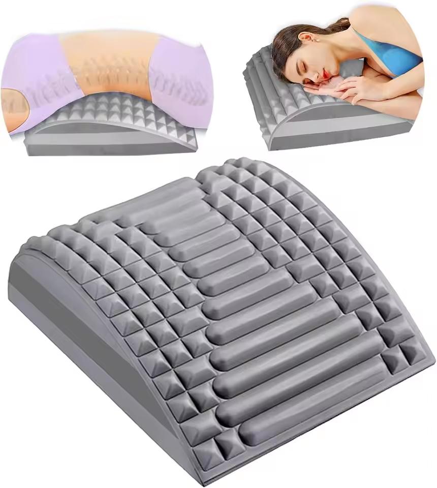 Back Neck Massager Stretcher For Relax Posture Corrector Tool Lumbar Cervical Traction Massage Pillow