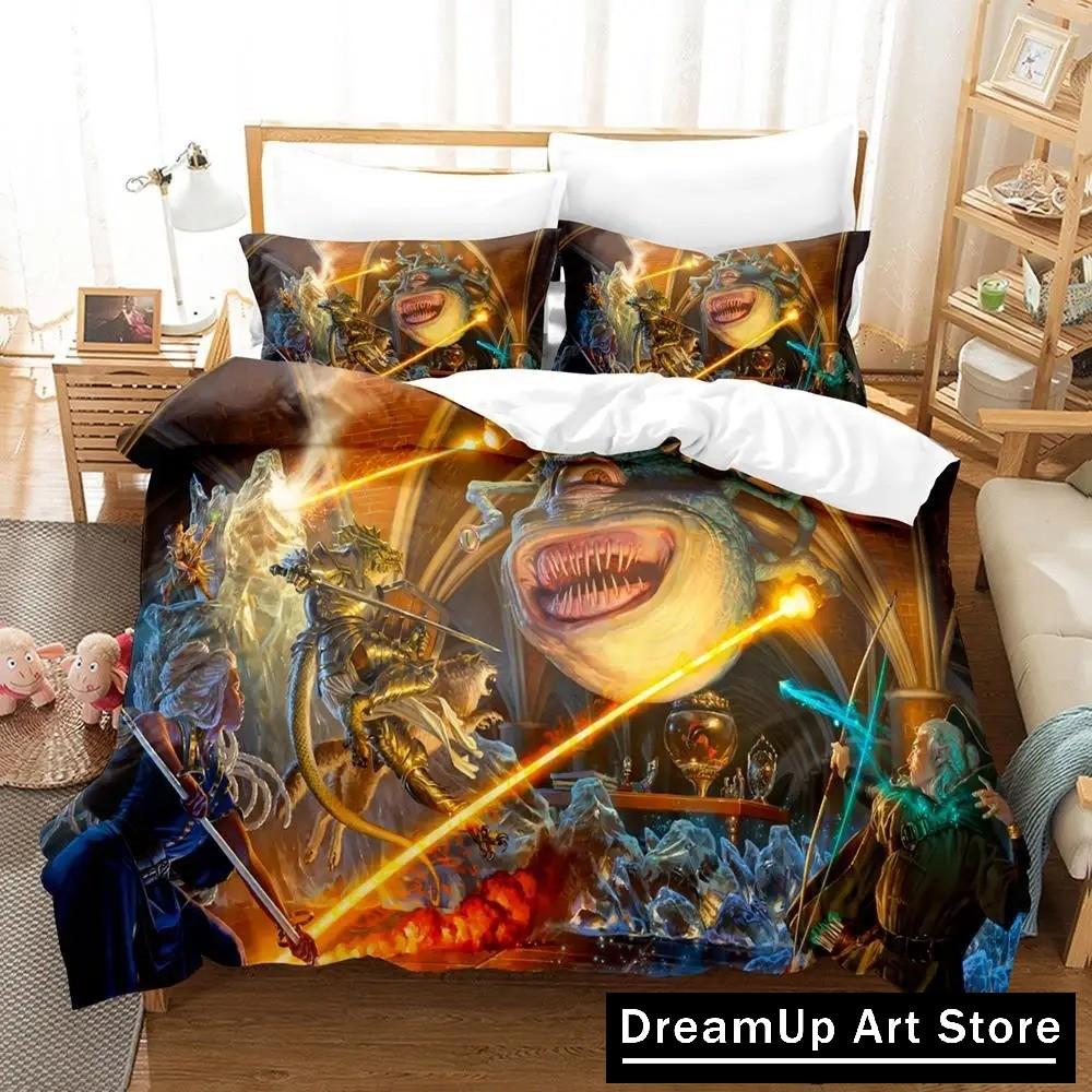 3D M-Magic The Gathering Bedding Set Quilt Cover Bed Cover with Pillowcase Twin Single Queen King Size Boys Adult Home Textile