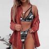 Ladies  Letter Print Lingerie Underpants G-String Camouflage  Underwear