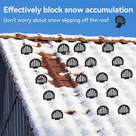 25Pcs Metal Roof Snow Guards with Screws Anti-Snow Device Easy Installation Winter Weather Snow Barrier