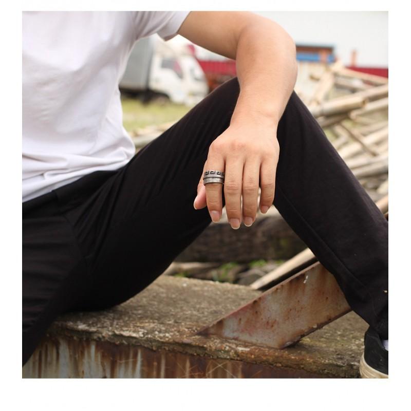 Adjustable Sterling Feather Ring Men Women Boho Vintage Geometric Jewelry Handmade Tribal Inspired Band