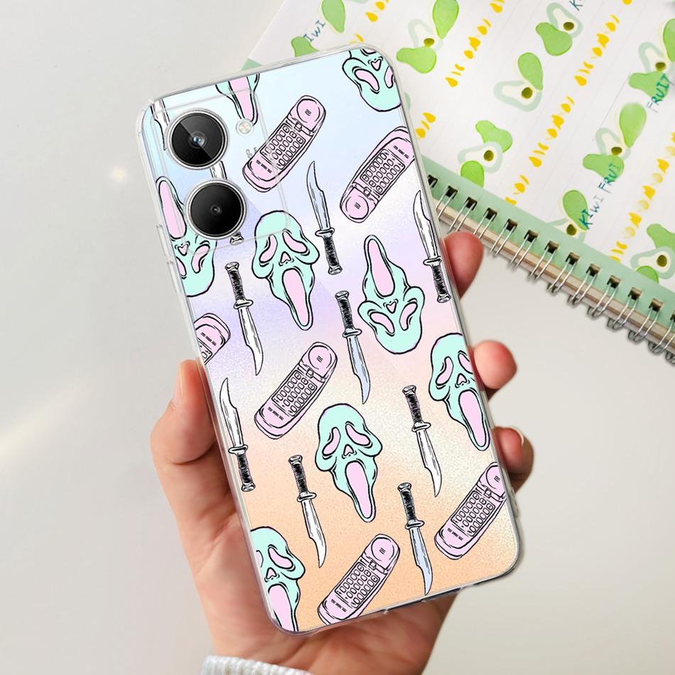Cute Flower Cat Painted Case For Realme 10 / Realme 10 Pro / Realme 10 Pro+ Soft Silicone TPU Cover For Realme10 4G 10Pro Plus