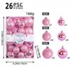 26Pcs Plastic Christmas Hanging Ball Merry Christmas Tree Decor  Hotel Office Decor
