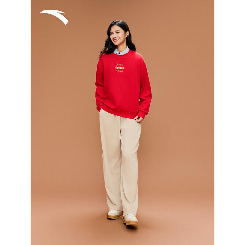 ANTA Women s New Year Thick Warm Fleece Sweatshirt M