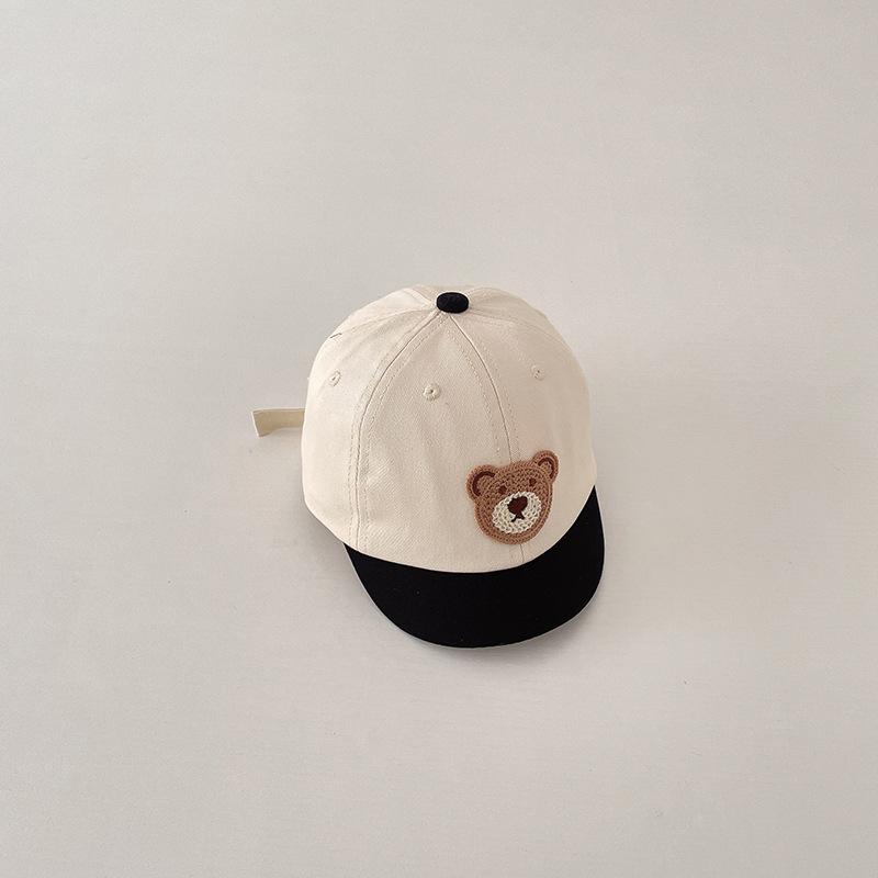 Summer Cute Cartoon Bear Baby Kids Hats Boys Girls Children Outdoor Sunshade Breathable Hats Sun Caps