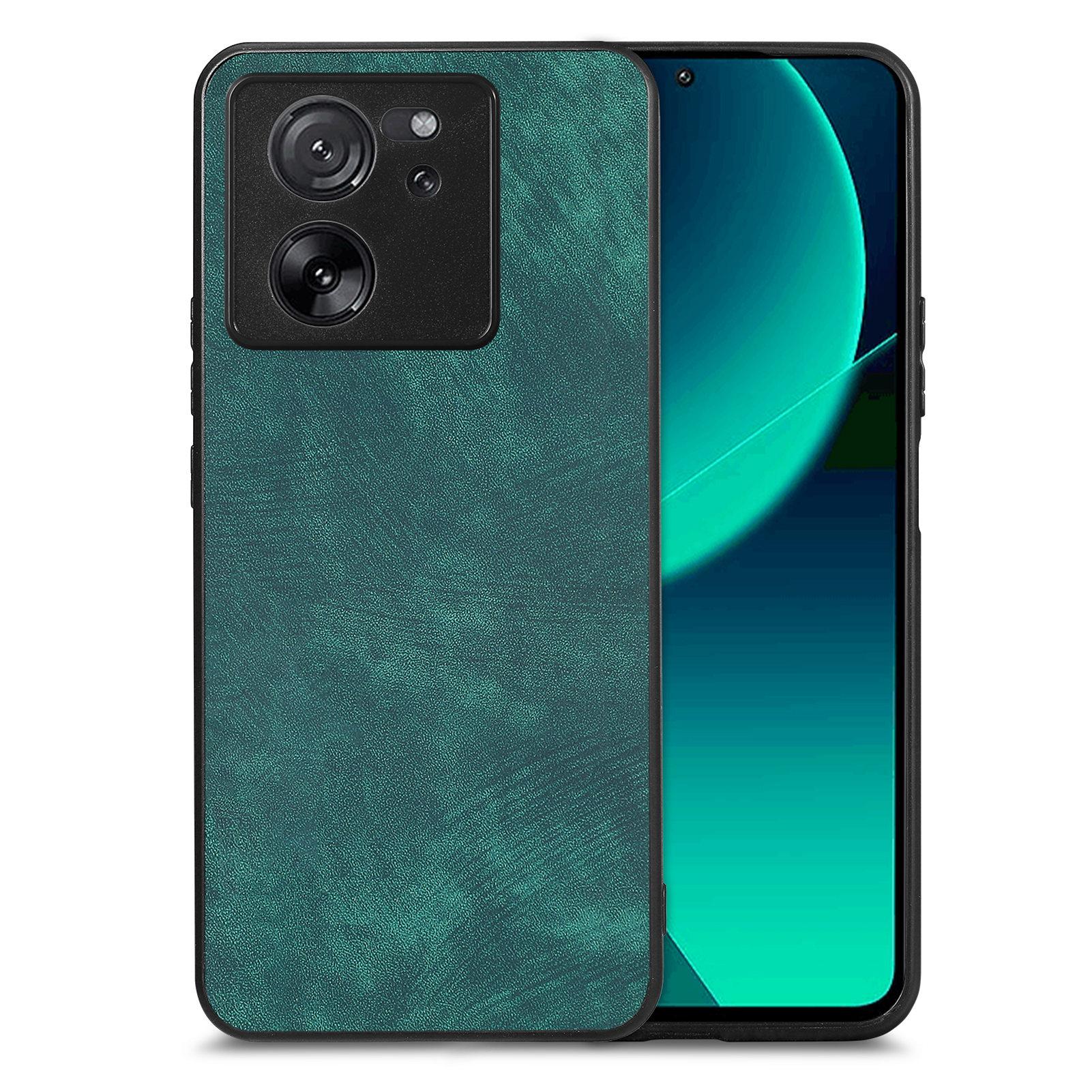 

Для Xiaomi 13T Чехол Противоударный Тонкий Ретро Кожа Задняя Крышка Телефона Green