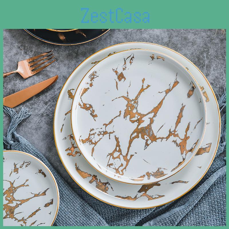 Dinner Marble Ceramic Dish Texture Plate Rice Salad Noodles Bowl Soup Plates Dinnerware Sets Home Tableware Kitchen Cook Tool