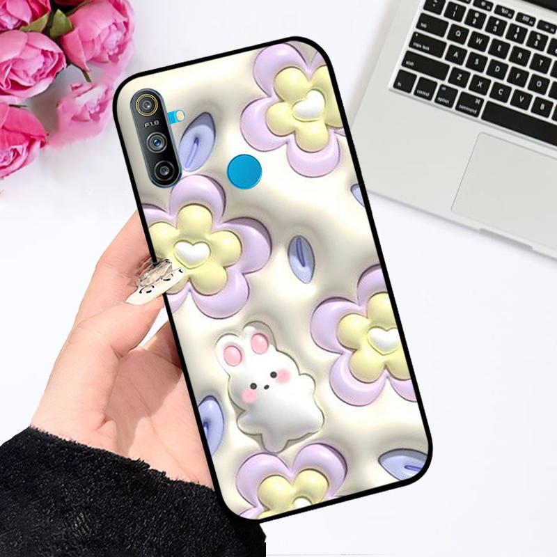 Pro Realme C3 Pouzdro RMX2021 RMX2020 Luxusní Barevný Malovaný Kryt Telefonu Pro Oppo Realme C3 4G Měkký Silikonový TPU Ochranný Fundas