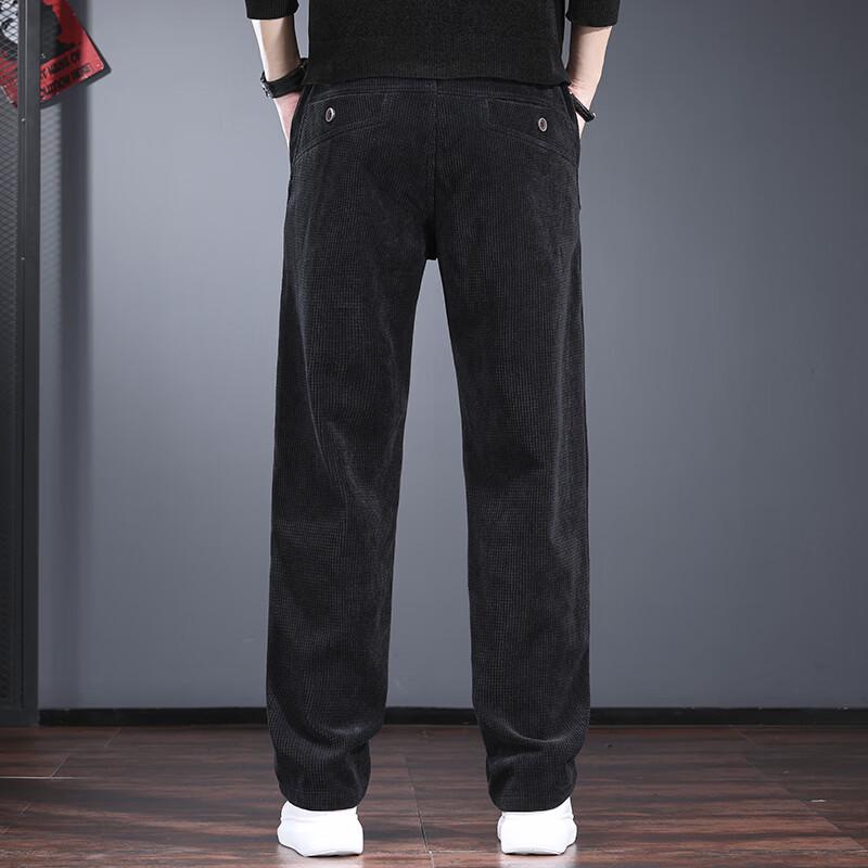 JELERNO Men's High-End Waffle Corduroy Casual Pants