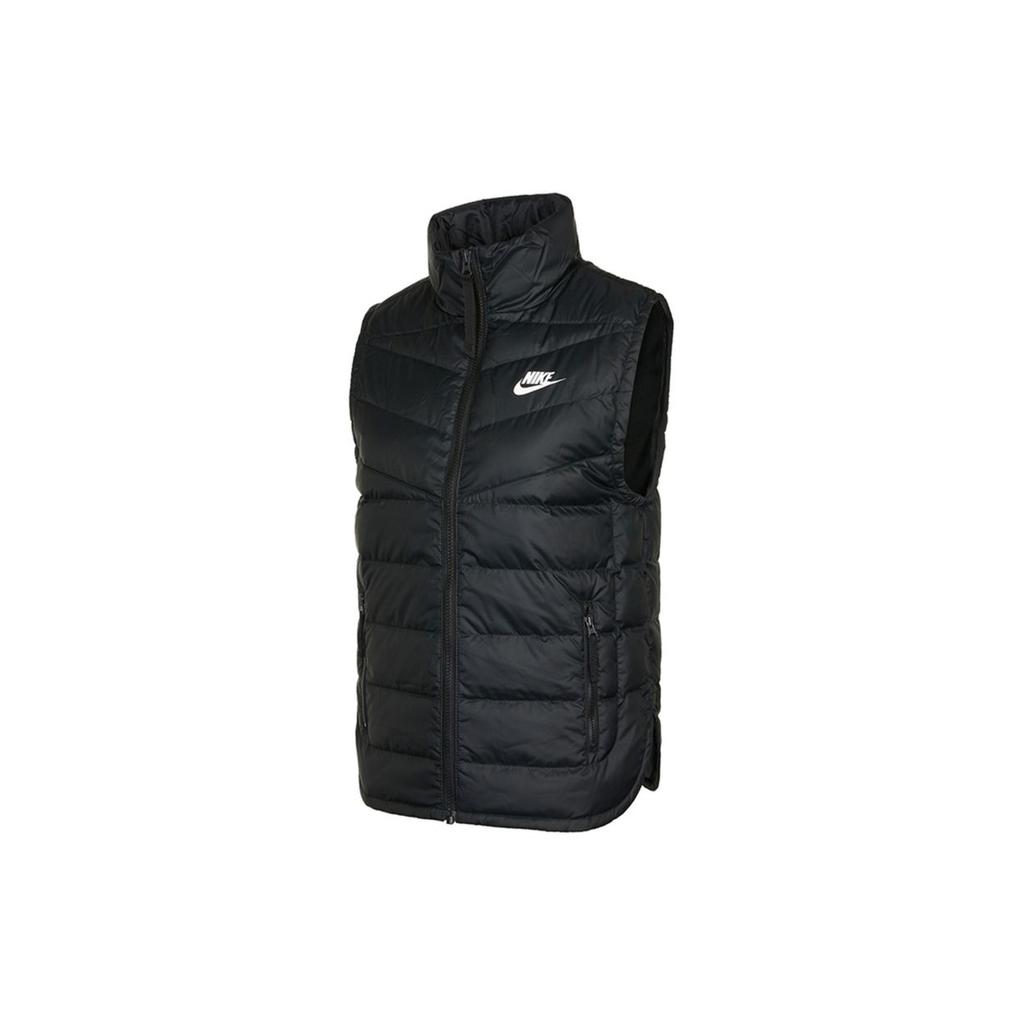 Nike Logo Sports Warm Stand Collar Down Vest Women Vests Black DH4078-010