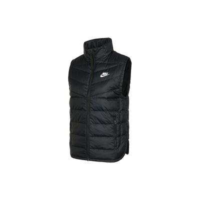 Logo Sport Warm Stehkragen Daunenweste Damen Westen Schwarz DH4078-010